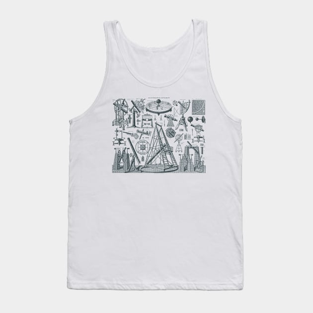 Vintage Astronomy Tools Tank Top by KHJ